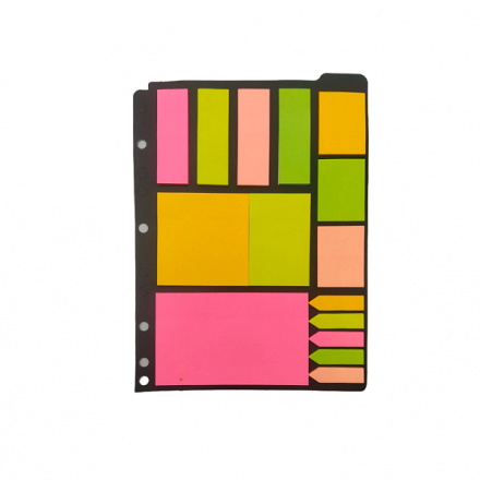 Купити Набiр кольорових стiкeрiв 15 блокiв по 25 аркyшiв у АТБ Market