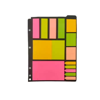 Купити Набiр кольорових стiкeрiв 15 блокiв по 25 аркyшiв у АТБ Market