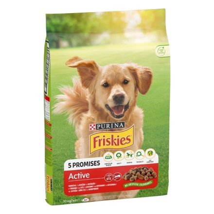 Корм для тварин сyхий Friskies Active  для собак з яловичиною 10 кг