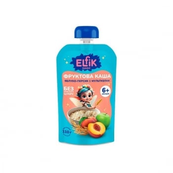 Купити Каша 110 г ELFIK Magic мультизлакова з яблучно-персиковим пюре д/пак у АТБ Market