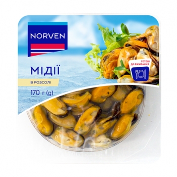 Купити Пресерви 170г Norven мідії в розсолі термоформа у АТБ Market