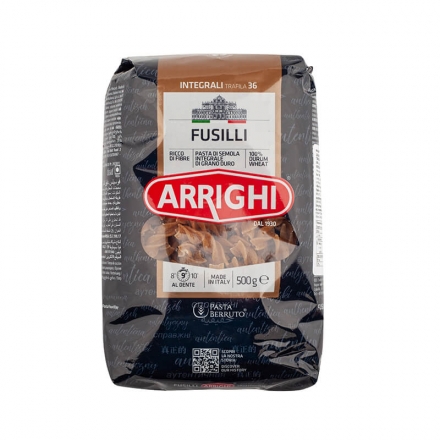 Макаронный изделия Arrighi Спирали цельнозерновые 0,5кг