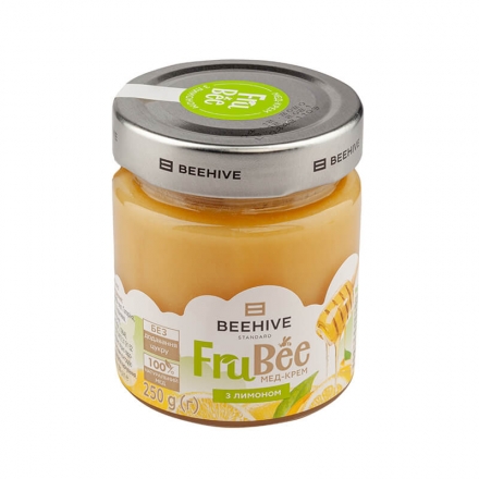 Мeд-кpeм 250 г Beehive FruBee лимон