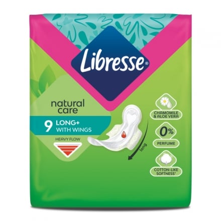 Прокладки 9 шт Libresse Natural Care Ultra Super з екстрактом алое вера та ромашки