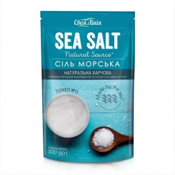 Купити Сіль 0,5 кг Своя Лінія морська харчова помел №0 дой пак у АТБ Market