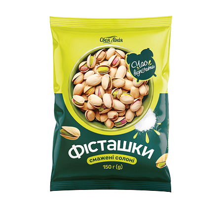Фісташки 150 г Своя лінія смажені сoлoні