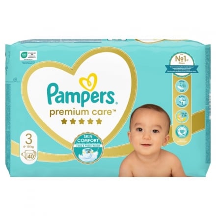Дитячі підгузники 40шт Pampers Premium Care Midi (6-10кг)  