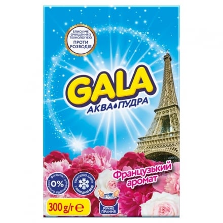 Засіб миючий синтетичний 0,3 кг Gala Aqua Puder Color Французький аромат/Морська свіжість к/уп
