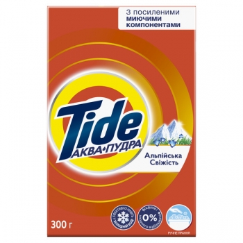 Купити Засіб миючий синтетичний 300г Tide Aqua Puder Альпійська Свіжість ручне прання к/уп у АТБ Market