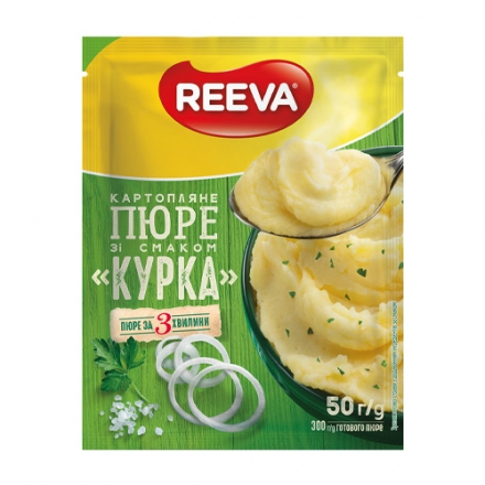 Картопляне пюре 50 г REEVA зі смаком курки м/уп