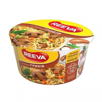 Купити Локшина 75 г REEVA швидкого приготування зі смаком грибів п/ст у АТБ Market