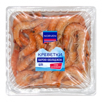 ➤ Креветка 330 г Norven ціла охолоджена варена п/конт купити в