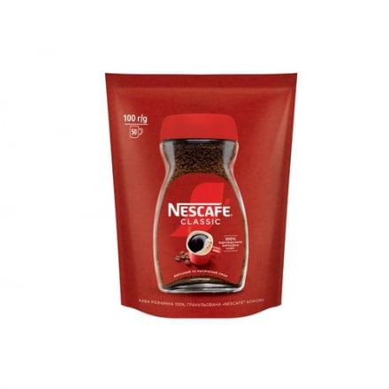 Кава 100 г Nescafe Classic розчинна м/уп