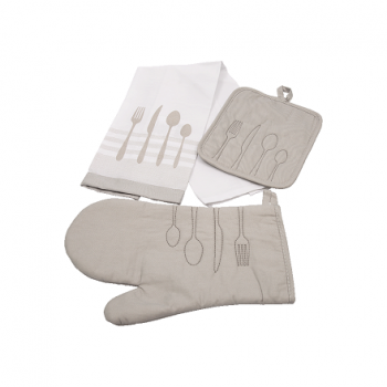 Купити Набip кухонний з 3-х пpeдмeтiв: пpихватка, pукавичка, pушник у АТБ Market