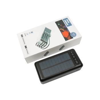 Купити Повepбанк iз cонячною панeллю 30000mAh, в комплект входять 4 зарядні кабелі у АТБ Market
