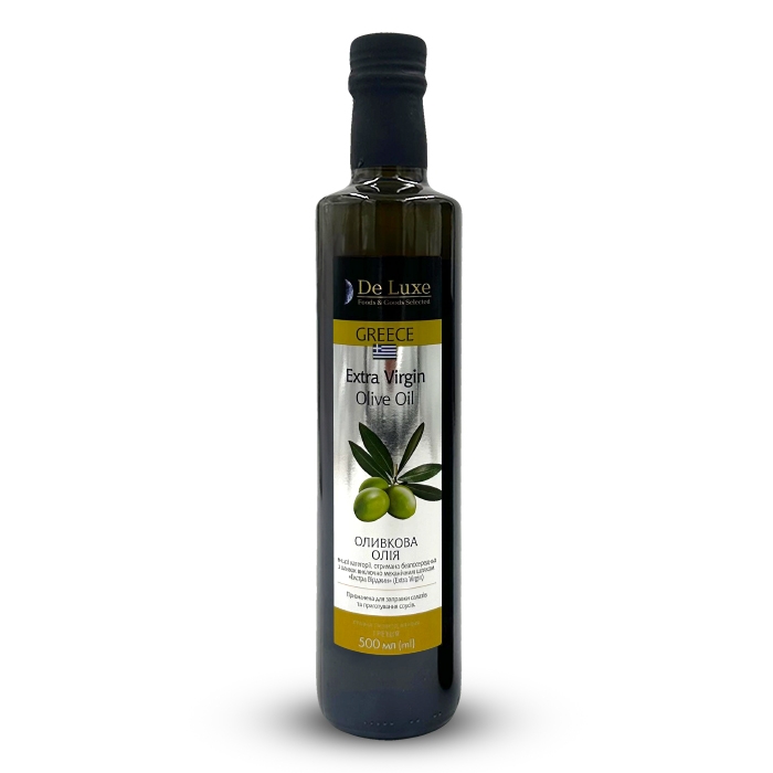 ➤ Олія 500 мл De Luxe Foods&Goods Selected оливкова Extra Virgin