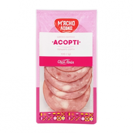 Ветчина Мясная лавка Ассорти нарезка 100г