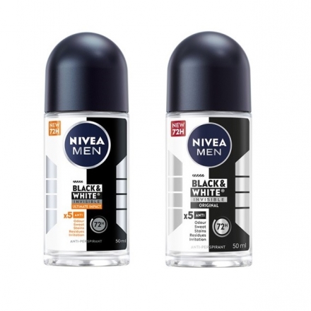 Антиперспірант 50мл NIVEA MEN Чорне та Біле Невидимий ULTIMATE IMPACT п/флакон