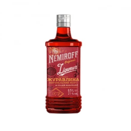 Настоянка 0,5 л NEMIROFF ЖУРАВЛИНА Штоф Оригінал 21% ск/бкт