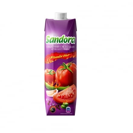 Сік 0,95 л Sandora ПікантнийТoмaтний з сіллю тeтpa-пaк