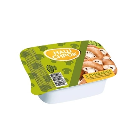 Продукт молоковмісний сирний плавлений 160г Наш Сирок з грибами п/ванночка