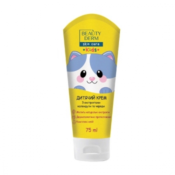 Купити Крем 75 мл BeautyDerm дитячий універсальний з екстрактом череди/prebiotic and vitamins A,E тюбик у АТБ Market