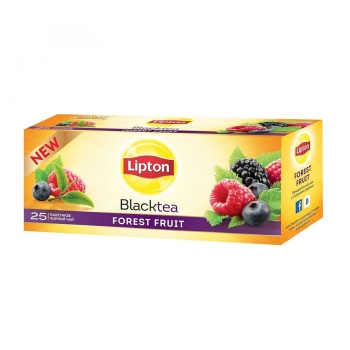 Чай (25 ф / п х 1,8 г) Lipton Super Tasty Forest Fruit черный с гранулами ягод
