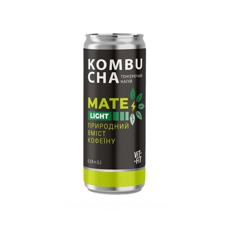 Напій бродіння 330 г Vit-Fit Kombucha Mate Light з /б