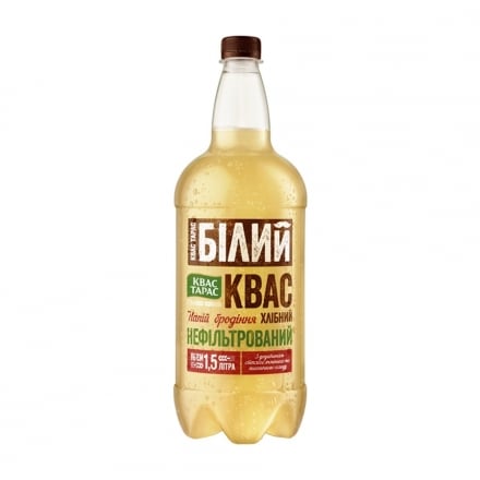 Квас 1,5л Тарас Білий нефильтрований