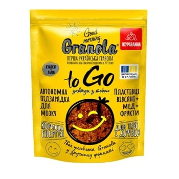 Купити Сухий сніданок запечений 120 г Good morning, Granola (з журавлиною, Фінік+Кокос) м/уп у АТБ Market