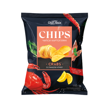 Купить Чипсы 110 г Своя линия картофельные со вкусом краба в АТБ Market