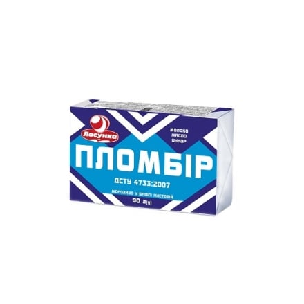 Морозиво 90 г Ласунка пломбір брикет м/уп