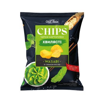 Купить Чипсы 110 г Своя линия картофельные рифленые со вкусом васаби в АТБ Market