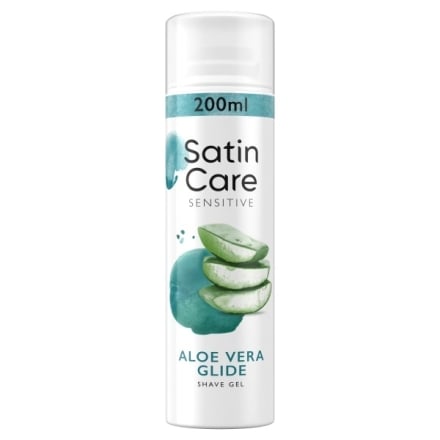 Гель для бритья 200 мл Gillette SATIN CARE для сухой кожи Масло Ши Шелк