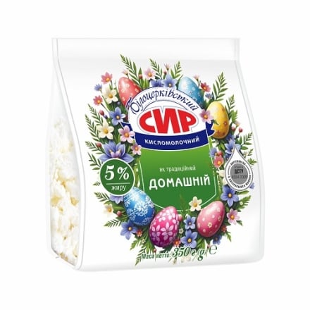Сир кисломолочний 350 г Білоцерківський 5% п/ет