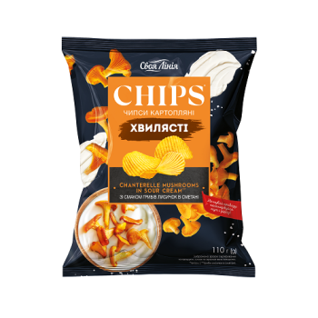 Купить Чипси 110 г Своя Лінія хвилясті лисички в сметані м/уп в АТБ Market