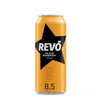 Нaпій 0,5л Revo Манго слабоалкогольний енергетичний сильногазований 8,5% ж/б
