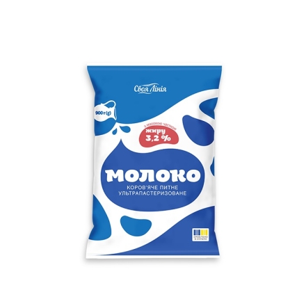 Молоко 0,9 кг Своя Лінія ультрапастеризоване 3,2% тетра-фіно(Ж)
