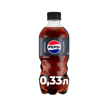 Напій 330 мл Pepsi BLACK безалкогольний сильногазований ПЕТ