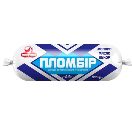 Морозиво 0,5 кг Ласунка пломбір п/ет