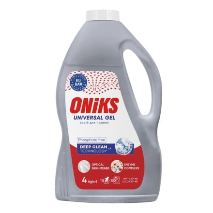 Засіб рідкий для прання 4кг GEL COLOR/UNIVERSAL ONIKS 