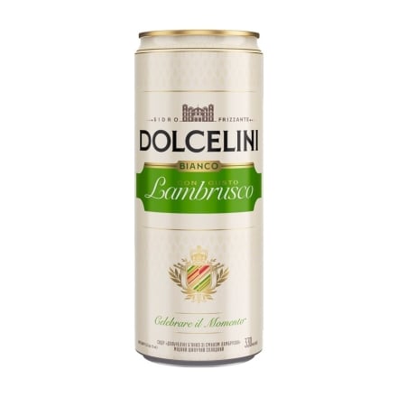 Сидр 0,33 л Dolcelini Bianco con gusto Lambrusco 7,5% об ж/б
