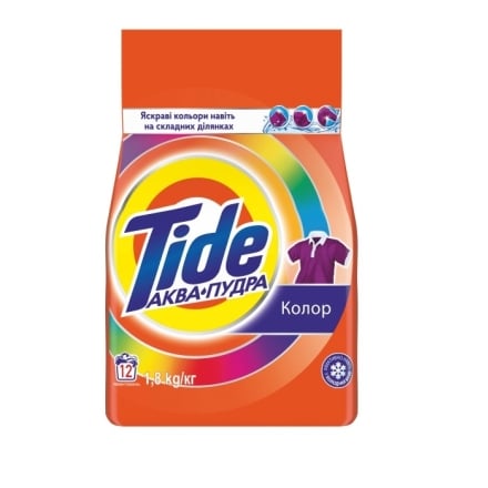 Засіб миючий синтетичний 1,8 кг Tide Aqua Puder Color м/уп