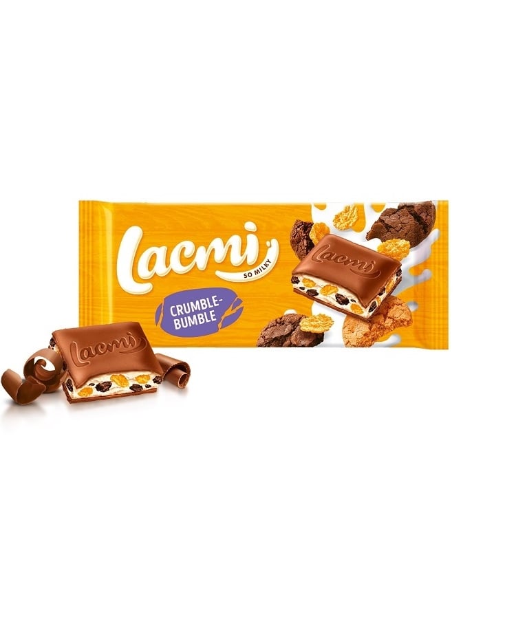 ➤ Шоколад 83 г Roshen Lacmi Crumble-Bumble з молочною начинкою