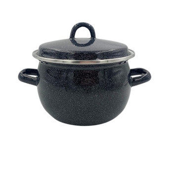 Купити Каструля емальована сферична, з скляною кришкою 2,5л у АТБ Market