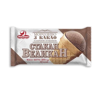 Купити Морозиво 100г Ласунка Стакан Великан з какао та вареним згущеним молоком у АТБ Market