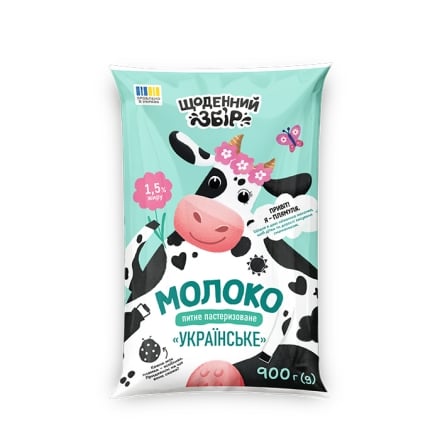 Молоко 0,9 кг Щоденний збір пастеризоване 1,5% п/ет(Г)
