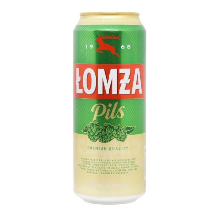 Пиво 0,5 л Lomza Pils світле пастеризоване 6% об ж/б Польща