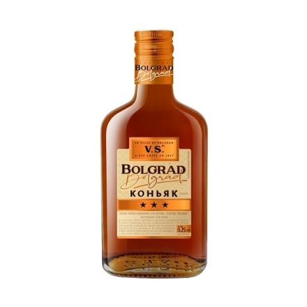 Коньяк 250 мл Bolgrad 3 зірки 40%
