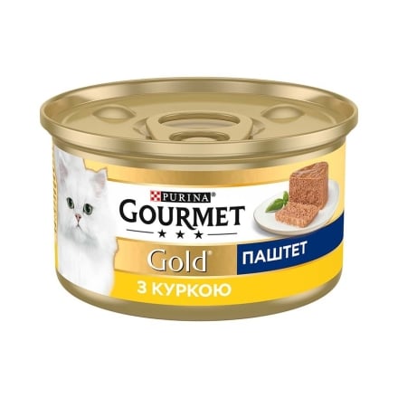Корм 85г Gourmet Gold консерви для котів паштет з куркою
